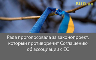 Рада проголосовала за законопроект, который противоречит Соглашению об ассоциации с ЕС