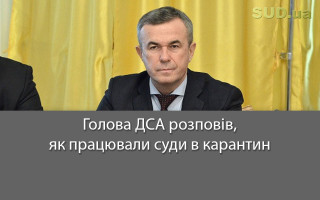 Голова ДСА розповів, як працювали суди в карантин