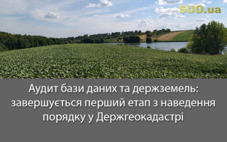 Аудит бази даних та держземель: завершується перший етап з наведення порядку у Держгеокадастрі