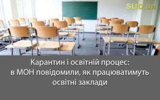 Карантин і освітній процес: в МОН повідомили, як працюватимуть освітні заклади