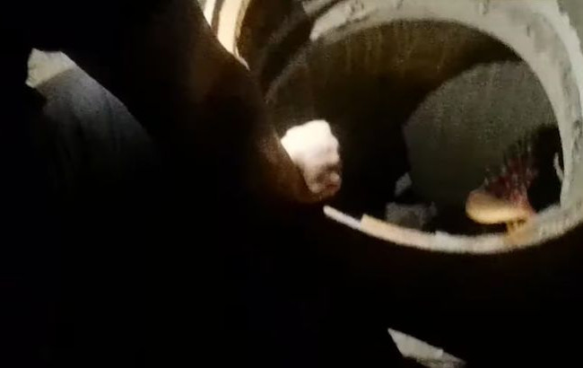 Киевлянка провалилась в канализационную шахту, видео