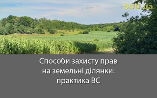 Способи захисту прав на земельні ділянки: практика ВС