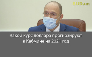 Какой курс доллара прогнозируют в Кабмине на 2021 год