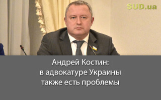 Андрей Костин: в адвокатуре Украины также есть проблемы