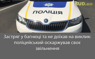 Застряг у багнюці та не доїхав на виклик: поліцейський оскаржував своє звільнення