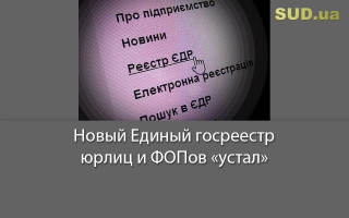Новый Единый госреестр юрлиц и ФОПов «устал»