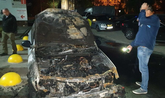 Підпал автомобіля журналістів: поліція затримала підозрюваного, фото
