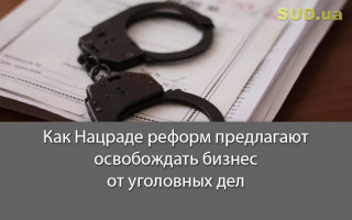 Как Нацраде реформ предлагают освобождать бизнес от уголовных дел