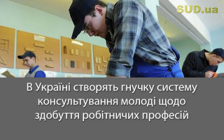В Україні створять гнучку систему консультування молоді щодо здобуття робітничих професій