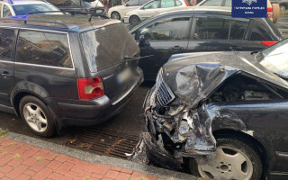 В Киеве водитель под наркотиками разбил пять автомобилей: фото