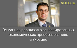 Гетманцев рассказал о запланированных экономических преобразованиях в Украине
