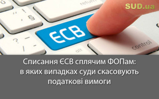 Списання ЄСВ сплячим ФОПам: в яких випадках суди скасовують податкові вимоги