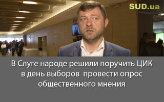 В Слуге народе решили в день выборов поручить ЦИК провести опрос общественного мнения