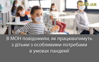 В МОН повідомили, як працюватимуть з дітьми з особливими потребами в умовах пандемії
