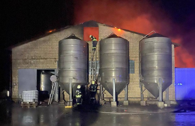 Під Києвом згоріла покинута птахофабрика