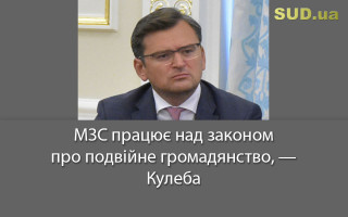 МЗС працює над законом про подвійне громадянство, — Кулеба