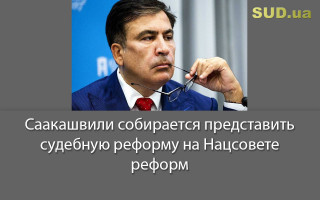 Саакашвили собирается представить судебную реформу на Нацсовете реформ