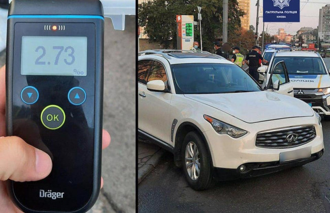 Киевские патрульные за ночь обнаружили 22 пьяных водителей, двое из них попали в ДТП: фото