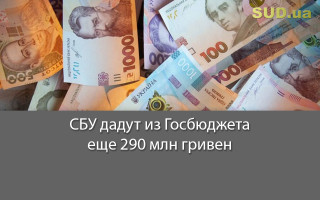 СБУ дадут из Госбюджета еще 290 млн гривен