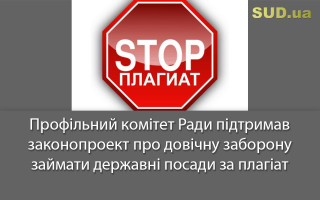 Профільний комітет Ради підтримав законопроект про довічну заборону займати державні посади за плагіат