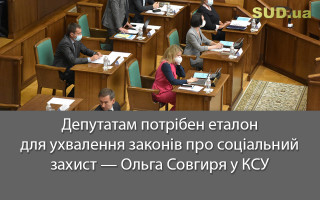 Депутатам потрібен еталон для ухвалення законів про соціальний захист – Ольга Совгиря у КСУ