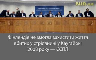 Фінляндія не змогла захистити життя вбитих у стрілянині у Каугайокі 2008 року - ЄСПЛ