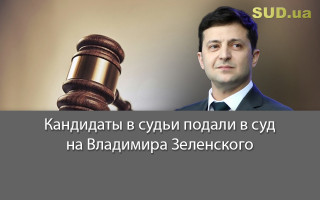 Кандидаты в судьи подали в суд на Владимира Зеленского