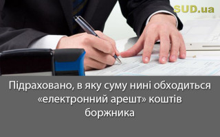 Підраховано, в яку суму нині обходиться «електронний арешт» коштів боржника