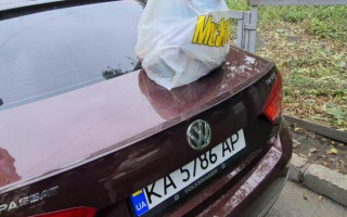 Киевляне проучили очередного «героя парковки», фото