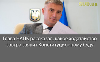 Глава НАПК рассказал, какое ходатайство завтра заявит Конституционному Суду