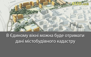 В Єдиному вікні можна буде отримати дані містобудівного кадастру