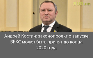 Андрей Костин: законопроект о запуске ВККС может быть принят до конца 2020 года