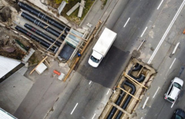 В одном из районов Киева меняют теплосети