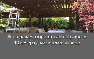 Ресторанам запретят работать после 10 вечера даже в зеленой зоне