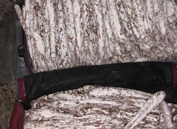 Вручили в виде зарплаты: украинец вез через границу сотни килограммов колбасы, фото