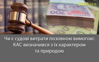 Чи є судові витрати позовною вимогою: КАС визначився з їх характером та природою