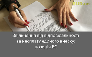 Звільнення від відповідальності за несплату єдиного внеску: позиція ВС