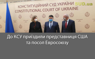 До КСУ приїздили представниця США та посол Евросоюзу