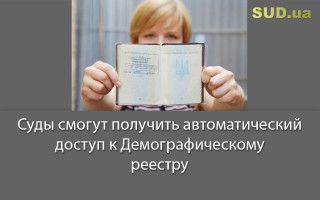 Суды смогут получить автоматический доступ к Демографическому реестру
