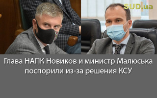 Глава НАПК Новиков и министр Малюська поспорили из-за решения КСУ