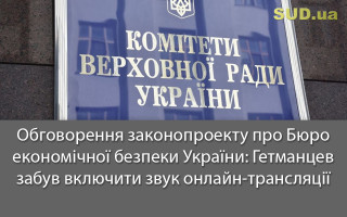Обговорення законопроекту про Бюро економічної безпеки України: Гетманцев забув включити звук онлайн-трансляції