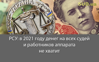 РСУ: в 2021 году денег на всех судей и работников аппарата не хватит