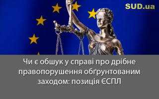Чи є обшук у справі про дрібне правопорушення обґрунтованим заходом: позиція ЄСПЛ