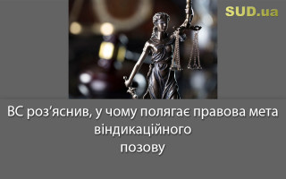 ВС роз’яснив, у чому полягає правова мета віндикаційного позову