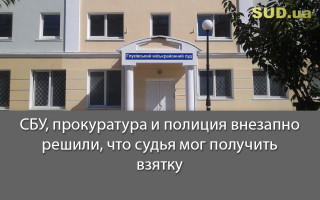 СБУ, прокуратура и полиция внезапно решили, что судья мог получить взятку