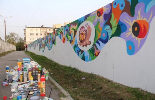 В столице появилась аллея украинской росписи, фото