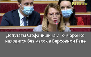 Депутаты Стефанишина и Гончаренко находятся без масок в Верховной Раде