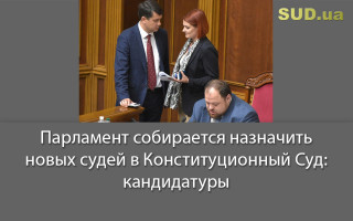 Парламент собирается назначить новых судей в Конституционный Суд: кандидатуры