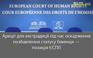 Арешт для екстрадиції під час оскарження позбавлення статусу біженця — позиція ЄСПЛ
