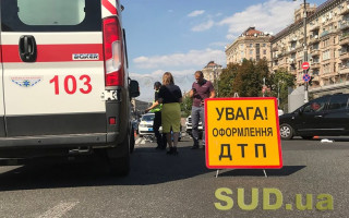 В Киеве мотоциклист налетел на пешеходов, видео